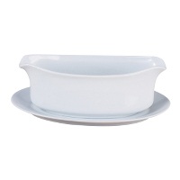 HIC Porcelain Gravy Boat & Saucr