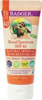 Badger Balm Clear Zinc SPF40 Kids Sunscreen Cream, Tangerine/Vanilla