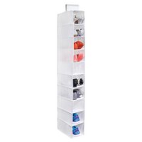 10 Shelf Shoe Organizer, White