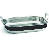 6QT TRI PLY SS ROASTING PAN BLK
