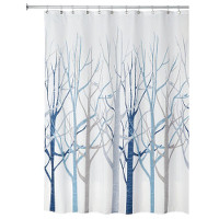 Blue/Grey Forest Shower Curtain