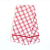 Grid Terry Kitchen Towel Red
