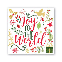 Joy To The World Cocktail Napkin