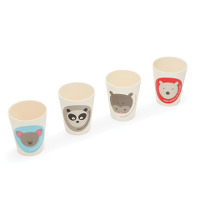 Kids Bamboo Cup S/4 Animal