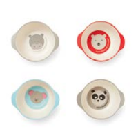 Kids Bamboo Bowls S/4 Animals