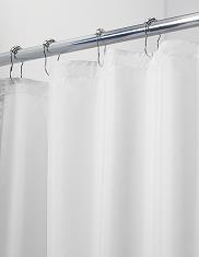 Fabric  Shower Curtain (White)